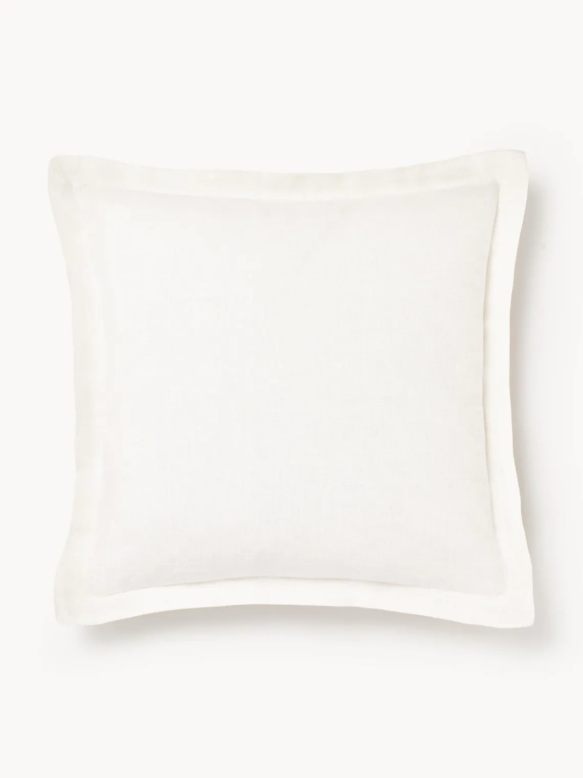 Westwing Collection Funda de cojín de lino con dobladillo elevado Taryn