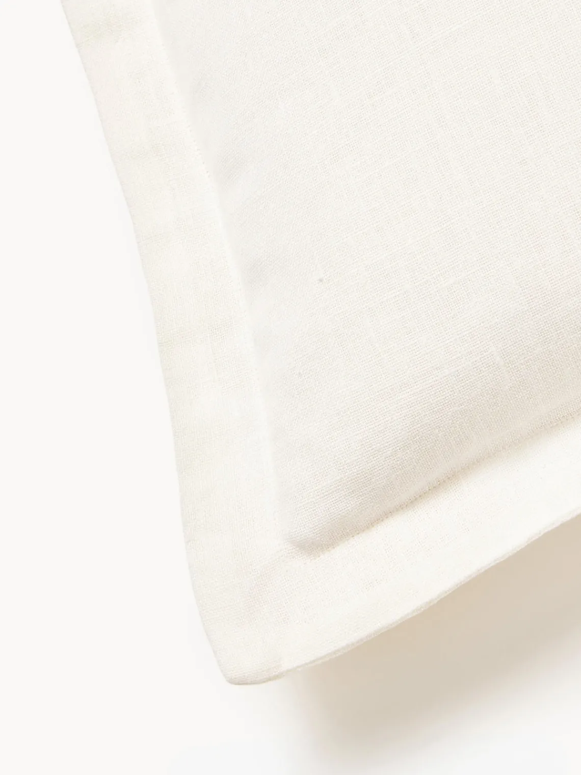 Westwing Collection Funda de cojín de lino con dobladillo elevado Taryn