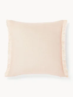 Westwing Collection Funda de cojín de lino con flecos Luana