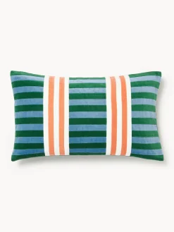 Westwing Collection Funda de cojín de patchwork de terciopelo Tete^ Mantas|Cojines Decorativos