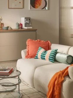 Westwing Collection Funda de cojín de patchwork de terciopelo Tete^ Mantas|Cojines Decorativos