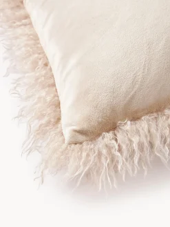 Westwing Collection Funda de cojín de pelo sintético rizado Morten^ Mantas|Cojines Decorativos