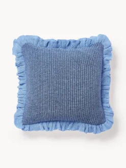 Westwing Collection Funda de cojín de punto con volantes Pansy