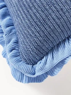 Westwing Collection Funda de cojín de punto con volantes Pansy