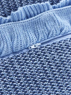 Westwing Collection Funda de cojín de punto con volantes Pansy