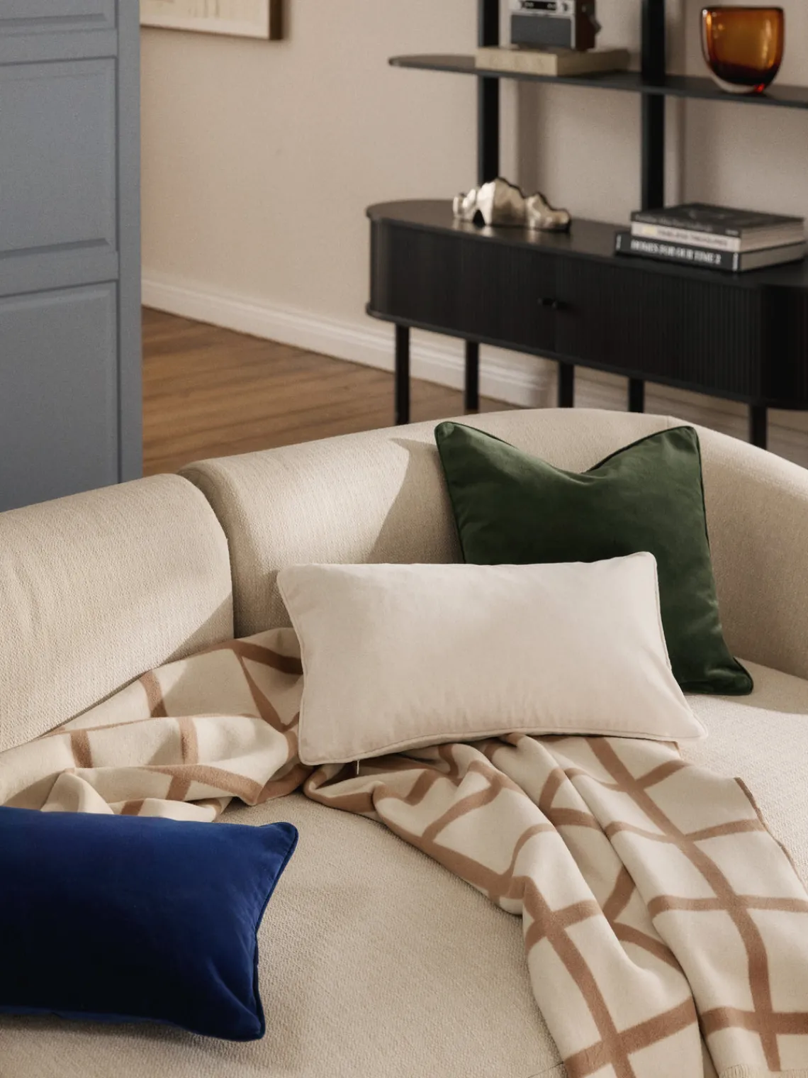 Westwing Collection Funda de cojín de terciopelo Dana