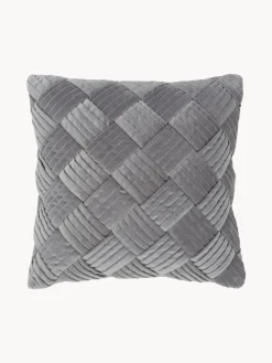 Westwing Collection Funda de cojín de terciopelo texturizada Sina^ Cojines Decorativos|Mantas