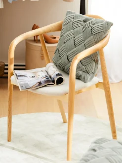 Westwing Collection Funda de cojín de terciopelo texturizada Sina^ Cojines Decorativos|Cojines Decorativos