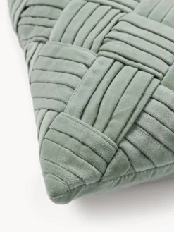 Westwing Collection Funda de cojín de terciopelo texturizada Sina^ Cojines Decorativos|Cojines Decorativos