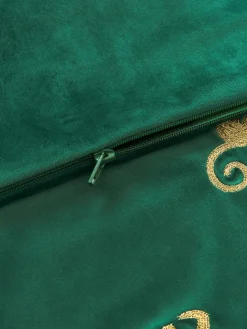 Westwing Collection Funda de cojín de terciopelo bordada Legong