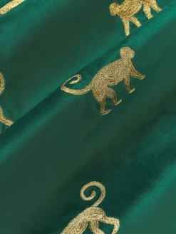 Westwing Collection Funda de cojín de terciopelo bordada Legong