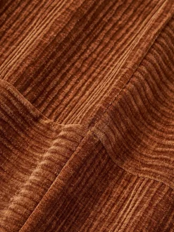 Westwing Collection Funda de cojín de terciopelo de estructura lineal fina Fiona