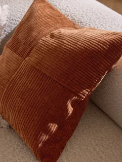 Westwing Collection Funda de cojín de terciopelo de estructura lineal fina Fiona