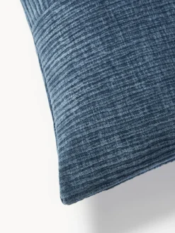 Westwing Collection Funda de cojín de terciopelo de estructura lineal fina Fiona^ Mantas|Cojines Decorativos