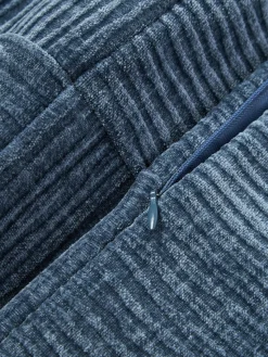 Westwing Collection Funda de cojín de terciopelo de estructura lineal fina Fiona^ Mantas|Cojines Decorativos