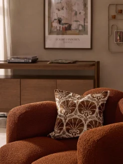 Westwing Collection Funda de cojín de viscosa estampada en tejido jacquard Hazel^ Cojines Decorativos|Mantas