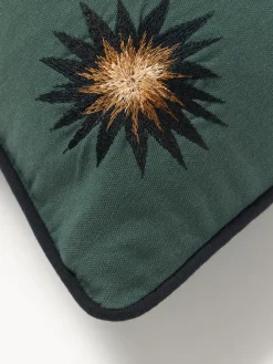 Les Ottomans Funda de cojín decorativo de algodón artesanal Velvety^ Mantas|Cojines Decorativos