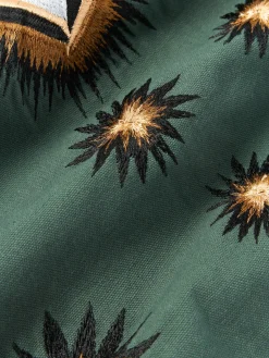 Les Ottomans Funda de cojín decorativo de algodón artesanal Velvety^ Mantas|Cojines Decorativos