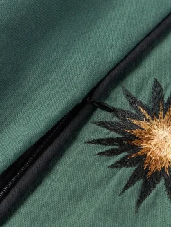 Les Ottomans Funda de cojín decorativo de algodón artesanal Velvety^ Mantas|Cojines Decorativos