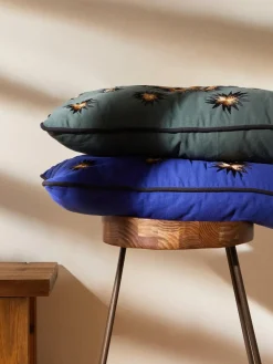 Les Ottomans Funda de cojín decorativo de algodón artesanal Velvety^ Cojines Decorativos|Mantas