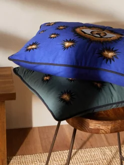 Les Ottomans Funda de cojín decorativo de algodón artesanal Velvety^ Cojines Decorativos|Mantas