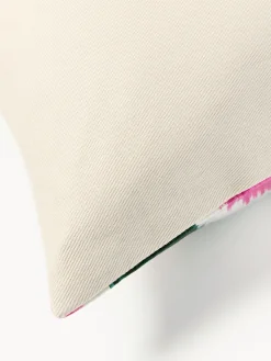 Les Ottomans Funda de cojín decorativo de seda con estampado abstracto Silky