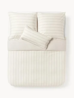 Westwing Collection Funda nórdica de algodón lavado a rayas Caspian^ Fundas Nórdicas|Mantas