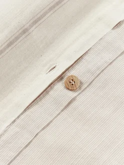 Westwing Collection Funda nórdica de algodón lavado a rayas Caspian^ Fundas Nórdicas|Mantas