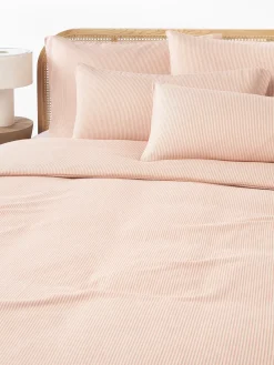 Westwing Collection Funda nórdica de franela con rayas finas Javon^ Fundas Nórdicas|Mantas