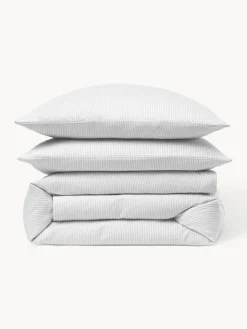 Westwing Collection Funda nórdica de franela con rayas finas Javon^ Fundas Nórdicas|Mantas