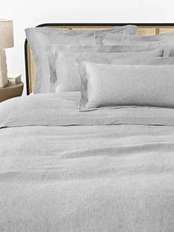 Westwing Collection Funda nórdica de lino con ribete Linna