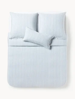 Westwing Collection Funda nórdica de lino lavado con rayas Telma