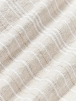 Westwing Collection Funda nórdica de lino lavado con rayas Telma