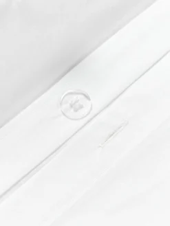 Westwing Collection Funda nórdica de percal con decoración de penachos Madeline