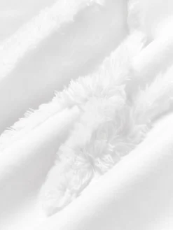 Westwing Collection Funda nórdica de percal con decoración de penachos Madeline