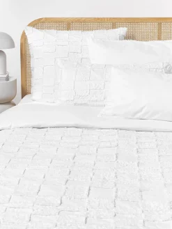 Westwing Collection Funda nórdica de percal con tejido capitoné Scout