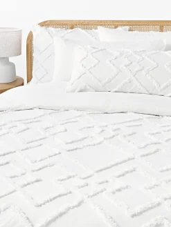 Westwing Collection Funda nórdica de percal con mechones Faith^ Mantas|Fundas Nórdicas