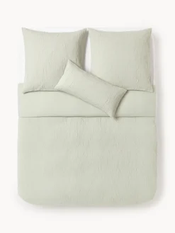 Westwing Collection Funda nórdica de percal de algodón lavado Leonora