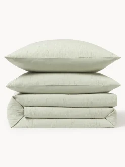 Westwing Collection Funda nórdica de percal de algodón lavado Leonora