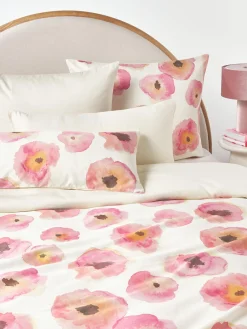 Westwing Collection Funda nórdica de satén de algodón con estampado floral Fiorella^ Mantas|Fundas Nórdicas