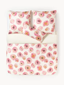 Westwing Collection Funda nórdica de satén de algodón con estampado floral Fiorella^ Mantas|Fundas Nórdicas