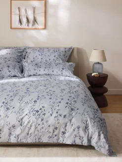 Westwing Collection Funda nórdica de satén estampado Hurley