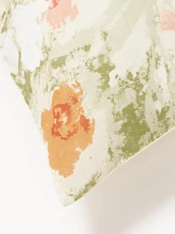 Westwing Collection Funda nórdica de satén estampado Anthea