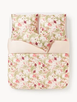 Westwing Collection Funda nórdica de satén estampado Anthea