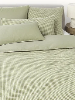 Westwing Collection Funda nórdica de seersucker con ribete Davey