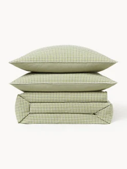 Westwing Collection Funda nórdica de seersucker con ribete Davey