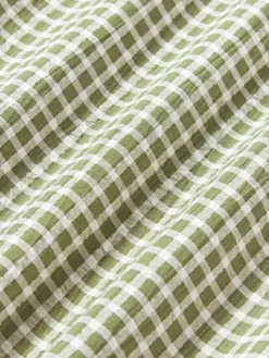 Westwing Collection Funda nórdica de seersucker con ribete Davey