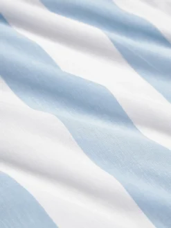 Westwing Collection Funda nórdica doble cara de algodón a rayas Lorena