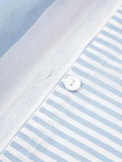 Westwing Collection Funda nórdica doble cara de algodón a rayas Lorena