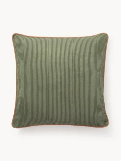 Westwing Collection Fundas de cojines de terciopelo texturizado Carter, 2 uds.^ Mantas|Cojines Decorativos